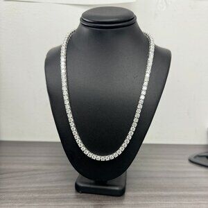 11.00Ct Lab Grown Diamond Tennis Necklace in 14k White Gold for $3240